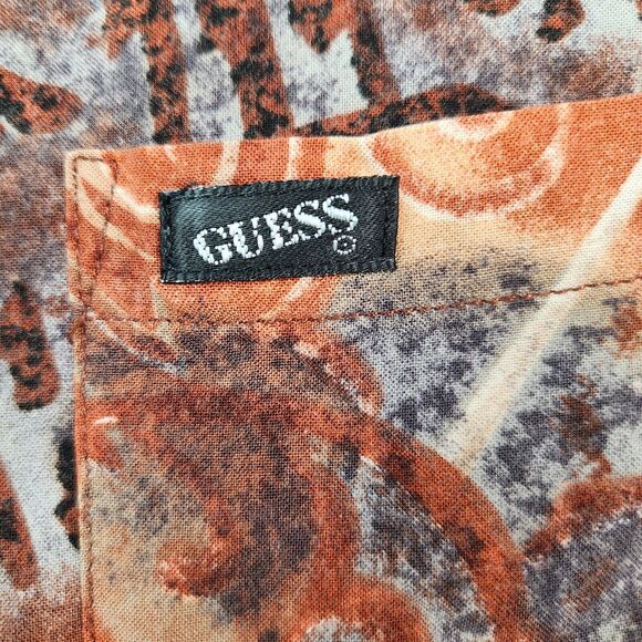 VTG Guess Shirt Mens S Georges Marciano Luxury All Over Print Button Down Resort - Picture 6 of 16